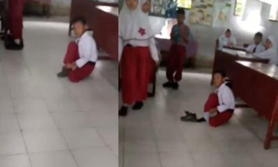 Siswa Sd Medan Belajar Dilantai Perihal Nunggak SPP 3 Bulan