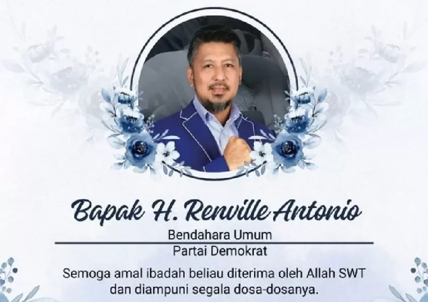 Bendahara Demokrat Renville Antonio Tewas Kecelakaan