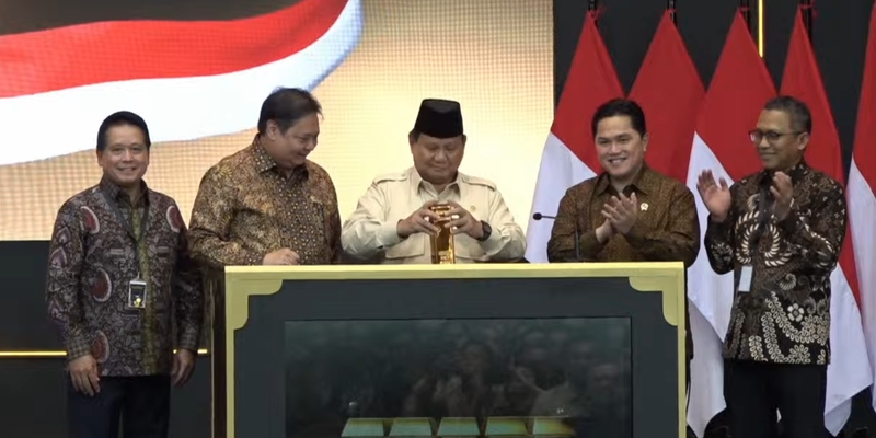 Prabowo Resmikan Bank Emas Pertama di Indonesia