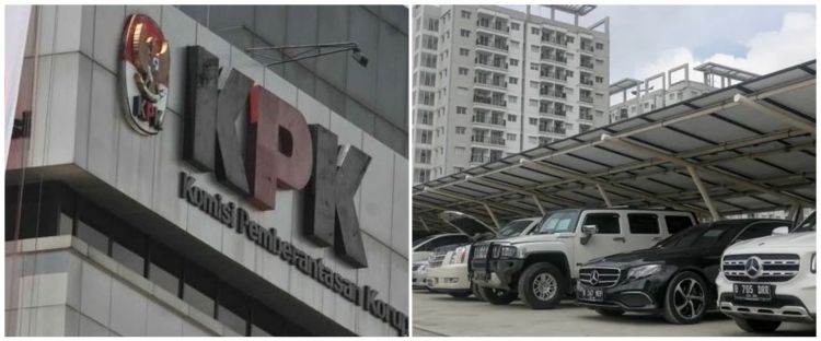Deretan mobil mewah yang akan dilelang.